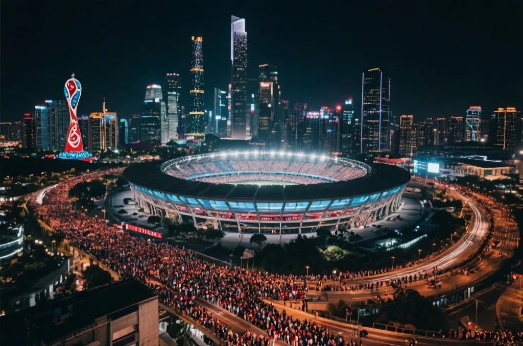 2026世界杯主办城市与球迷人潮的城市景观